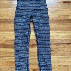 lululemon athletica Blue Striped Leggings